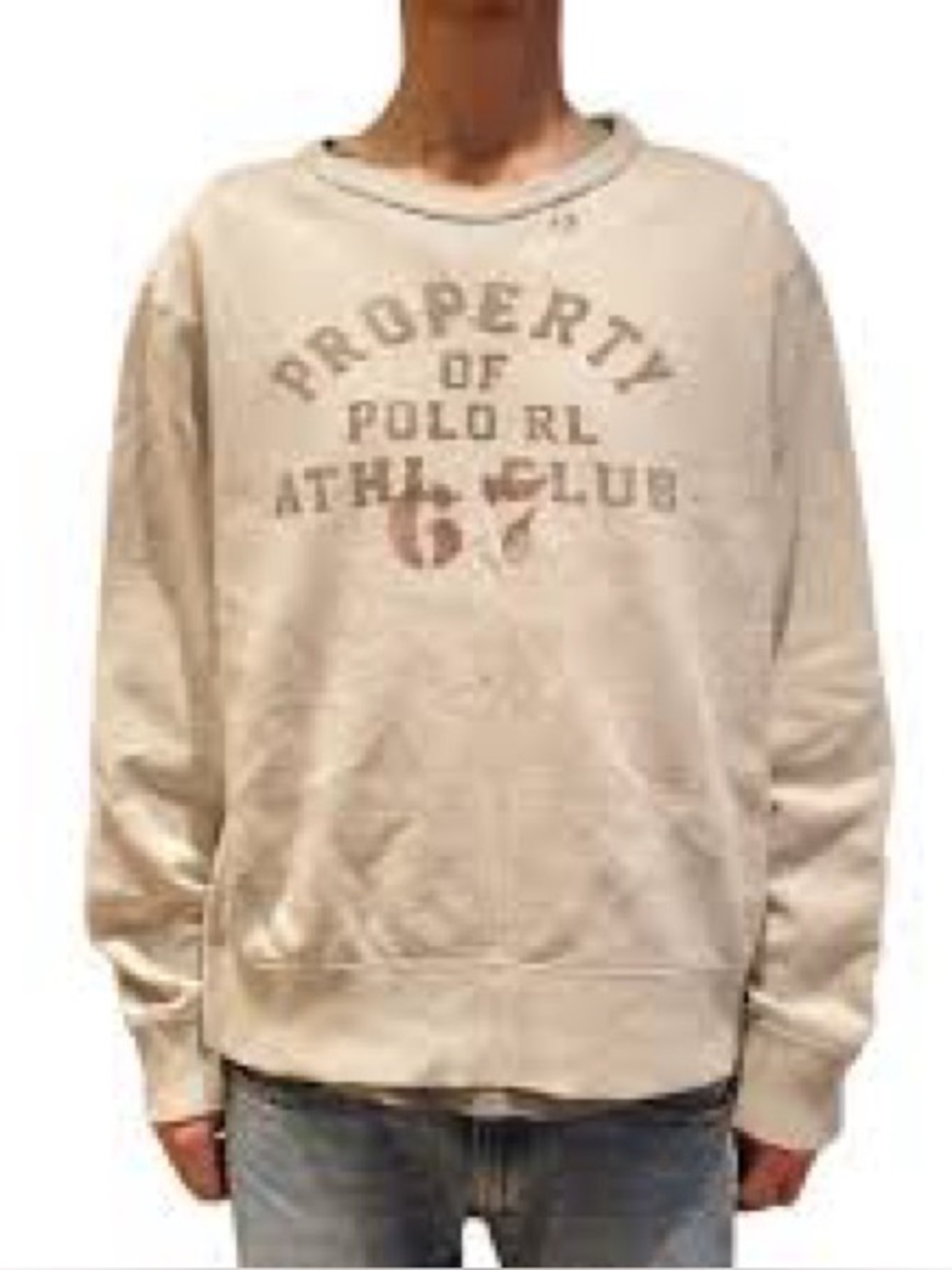 Polo Ralph Lauren Vintage Style Crew Neck Sweatshirt Preppy College Size XL